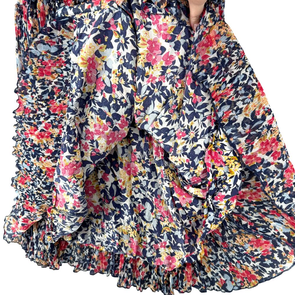 Sundance Clarisse Floral Dress Small Midi Tiered Smocked Waist Cottagecore Boho - Picture 6 of 9